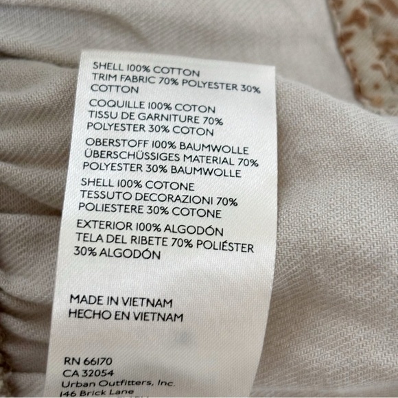 Pilcro Smocked Ruffle Mini Skirt Small Tan NEW NWT Anthropologie - Picture 7 of 8